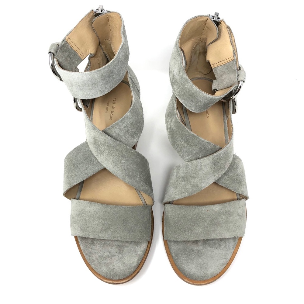 RAG & BONE grey suede gladiator sandals, size,  37, NWOT